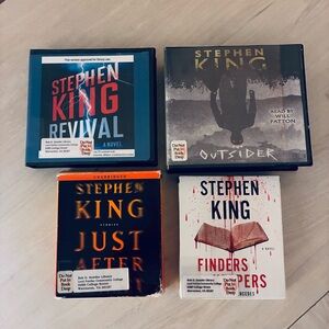 Lot of 4 Stephen King Audiobooks Ex-Library Revival Outsider Finders Keepers
